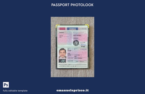 modello photolook presente del passaporto tedesco in stile verificato